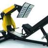 Presse à jambes inclinée noire et jaune fitness thumb 0