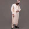 Tenue traditionnelle homme beige clair manches longues thumb 1