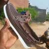 Chaussures bateau marron semelle blanche antidérapante thumb 2