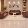 Salon 6 places tissu gris pieds bois clair thumb 0
