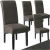 Ensemble 4 chaises gris foncé bois massif design thumb 2