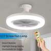 Ventilateur plafond LED blanc compact E27 thumb 5