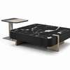TABLE BASSE EN MARBRE+VERRE thumb 0