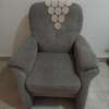 2 canapés / sofas en cuir gris + 1 fauteuil thumb 2