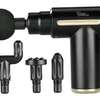 Pistolet de massage noir avec 5 têtes et intensité LED thumb 1