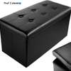 Pouf de rangement 2 places cuir thumb 1