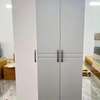 Armoire blanche 3 portes 120x47x200 cm design épuré thumb 2