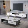 Ensemble meuble TV et table basse noir et blanc moderne thumb 2