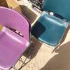 Chaise polyvalente bureau bleu assise plastique métal thumb 1