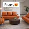 Ensemble canapé cuir synthétique orange 3-2 places moderne thumb 5