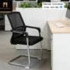 Chaise visiteur métal chromé dossier maille noir thumb 0