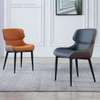 Chaise simili cuir  design moderne métal noir thumb 2