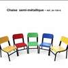 Chaise semi-métallique colorée école/bureau thumb 0