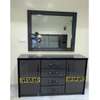 Armoire 6 portes gris foncé laquée design moderne thumb 0