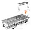 Barbecue charbon mobile avec étagères bois et roues thumb 8