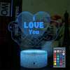 Lampe 3D cœur i love you multicolore télécommande thumb 2