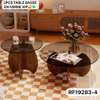 Table basse 2pcs en bois desous verre thumb 0