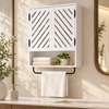 ARMOIRE DE RANGEMENT MURAL MARRON ET BLANC thumb 9