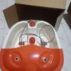 Bain de pieds électrique blanc orange avec rouleaux massage thumb 0