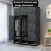 Armoire 3 battants blanche avec range chaussures intégré thumb 4