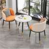Ensemble table carrée + 2 chaises vert crème doré thumb 5