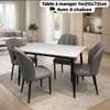 Table à manger marbre Gris et Marron 4 ou 6 chaises thumb 1