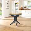 Table extensible bois massif pieds noirs moderne thumb 3