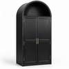 ARMOIRE DE RANGEMENT 2BATTANTS EN ARQUE NOIR thumb 0