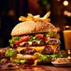 Burger double cheddar steak grillé frites croustillantes thumb 0