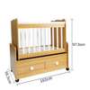 Lit bébé évolutif bois marron blanc avec moustiquaire thumb 2