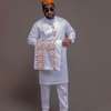 Boubou homme blanc brodé taille unique léger thumb 2