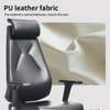 Chaise bureau ergonomique cuir noir dossier haut thumb 5