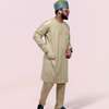 Tenue traditionnelle homme beige clair manches longues thumb 4