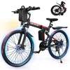 Varun vélo électrique pliant 26 noir rouge batterie amovible thumb 0