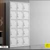 Armoire métallique 180 cm gris clair 5 étagères verrou thumb 0