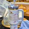 Gourde isotherme 1,18L motif floral avec paille thumb 1