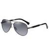 Lunettes de soleil aviateur noires verres gris dégradés thumb 0