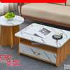 Table basse duo effet marbre 60x80 cm avec tiroir bois thumb 0