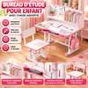 Bureau enfant avec chaise et rangement intégré thumb 1