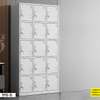 Armoire métallique 180 cm gris clair 5 étagères verrou thumb 6
