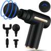 Pistolet de massage noir avec 5 têtes et intensité LED thumb 0