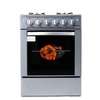 CUISINIERE ASTECH 4FEUX 60X60 A GAZ AVEC FOUR A GAZ INOX thumb 2