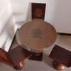 TABLE RONDE BOIS MASSIF - x3 CHAISES thumb 0