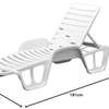 Transat en plastique pour plage/piscine avec accoudoirs thumb 0