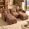 SALON CANAPE CONVERTIBLE MODULABLE AVEC COFFRE thumb 0