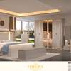 Ensemble chambre 5 pièces blanc laqué moderne 8816 thumb 3