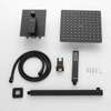 Ensemble douche pluie noir mat carré + douchette main thumb 1