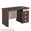 Table Bureau Bois Stratifié 3 Tiroirs Brun thumb 0