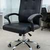 Chaise bureau cuir noir ergonomique réglable thumb 0