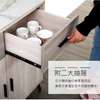 Buffet moderne bois clair 2 tiroirs 2 portes gris thumb 3